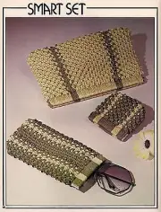 Cosmetic Case, Glasses Case & Coin Purse Pattern Set #1221 Macrame Purse News II