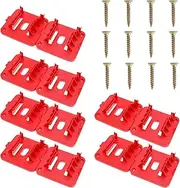 ECSiNG 6Pcs Lithium Battery Base Compatible with Milwaukee M18 18V Battery Series Battery Holder Battery Mounting Base Plastic Red