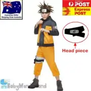 Kids Boys Uzumaki Naruto Costume Anime Naruto Shippuden Kids Cosplay Halloween