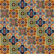 100 Mexican Talavera Hand Made Ceramic Tiles 4" Assorted Designs F80