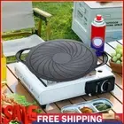 15 Inch Cast Iron Grill Pan Round Grill Skillet BBQ Griddle for Outdoor Grilling