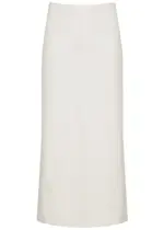 Alice + Olivia Maeve Faux Leather Midi Skirt - Off White - 10 (UK14 / L) 10 (UK14 / L)