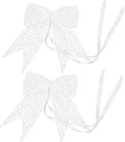 NULYLU DIY Bow Decorations Satin Ribbon Bows Mini for Crafts Elegant Lace Party Decorations Wrapping Decor