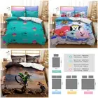 Cartoon Pattern Single/Double/Queen Bed Quilt/Doona/Duvet Cover Set Pillowcase