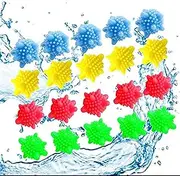 Washer Balls Solid Colorful Laundry Ball Tangle-Free Reusable Dryer Balls, Lint Catcher for Washing Machine (15 pcs)