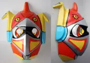 VINTAGE 80'S MAZINGER PLASTIC MASK JAPANESE ANIME ROBOT VOLTRON HALOWEEN NEW!