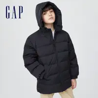 在飛比找蝦皮商城優惠-Gap 兒童裝 Logo保暖連帽羽絨外套(2-14歲) 大絨