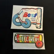 Vintage 80’s MELLO SMELLO Scratch & Sniff Stickers - Toothpaste & Lifeflavors