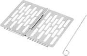 FONDOTIN 1pc Collapsible Outdoor BBQ Grill Rack Stainless Steel Barbecue Rack Portable Mini Grill Easy Assembly Grill for Park Camping