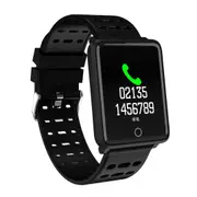 F3 1.44'' Color Touch Screen IP67 Waterproof Smart Watch Heart Rate Monitor Pedometer Fitness Smart Bracelet BLACK COLOR