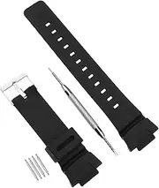 [SING F LTD] 16mm Black Rubber Waterproof Watch Strap Replacement Watch Strap Band Watch Belt for Casio G-Shock G101/G100/G2110/G2310