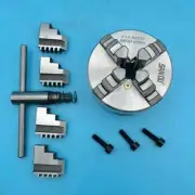 Mini Lathe Chuck 80mm Steel K12-80 Self-Centering 4 Jaw Manual Tool Spare Parts