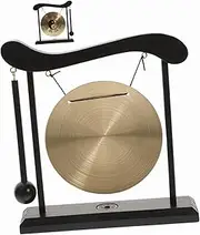BESTOYARD Alloy Wind Chime Ornaments Mini Gong Desktop Decor Gong Ornament for Home Office