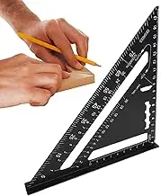 Drafting Triangle | Metric Scale Ruler,Aluminum Alloy Measuring Tool for Precision Small Geometric Tasks Woodworking Construction Drafting Engineering Projects