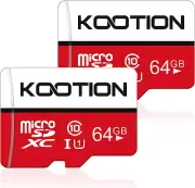 KOOTION 64GB Micro SD Card 2 Pack, Micro SDXC Memory Card Class 10 Micro SD Card