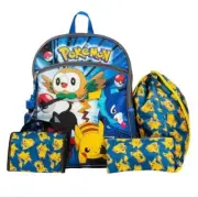 Pokemon Pikachu 5 piece backpack set