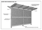 Building Plans Only - GRAPE VINE LATTICE WALL - OUTDOOR PRIVACY SCREENING WALL