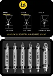 Damaged Screw Extractor Set – Bolts Drill Bit Tools for Easy Removal