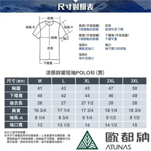 【ATUNAS 歐都納】男款Polygiene涼感抑菌抗臭短袖POLO衫(A1PS2203M灰/大尺碼/防曬透氣/吸濕排汗/休閒旅遊)