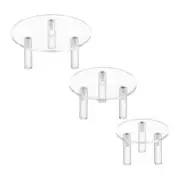 Set of 3 Acrylic Round Wedding Cake Stand Cupcake Dessert Display Holder Dessert