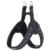 Rogz Fast-Fit Reflective Dog Safety Harness Black Small
