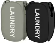 Pop up Laundry Baskets, 2 Pack Mesh Laundry Hampers Collapsible Clothes Hampers