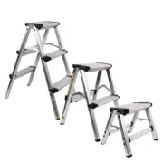 1-3 Step Folding Ladder Aluminium Frame Stool Portable AntiSlip Heavy Duty 150kg
