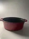 STAUB Cast Iron Oval Cocotte, Dutch Oven, Made in France 33cm/13” Red