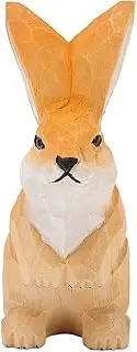 Wooden Easter Bunny Figurines, Vintage Bunny Statue Decor, Garden Rabbit Statue for Home Garden Lawn Indoor Decoration