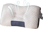 Contour Pillow，Adjustable Orthopedic Cervical Ergonomic， Anti Bacterial for Relaxing, Sleeping