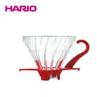 在飛比找PChome24h購物優惠-HARIO V60紅色01玻璃濾杯 VDG-01R