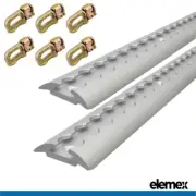 2x 1M Anchor Track Tie Down Point Rail Double Stud Fitting Trailer Caravan