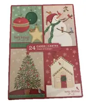 Image Arts Boxed Christmas Cards Assortment, Classic Christmas 4 Design 24 Cards