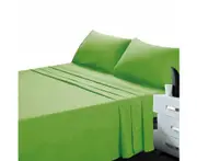 Green Bed Sheet and Pillowcase Set