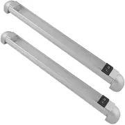 Dream Lighting 12Volt DC LED Rotating Strip Lights with Switch Cabinet Lighting Cool White 298mm Rail Lamp Boat Yacht Caravan Motorhome Campervan Silver Aluminum Shell 140 lumens Pack of 2