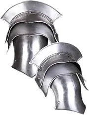 [Generic] Lena Steel Spaulders Shoulder Guards LARP Armor, Same as Image