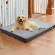 Large Orthopedic Dog Bed Kennel Memory Foam Waterproof Pet Bed with Removable Wa