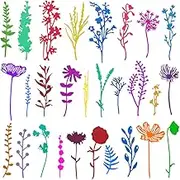 28 Pieces Wildflower Metal Cutting Dies, SENHAI Flower Leaves Shape Cutting Die 3D Flower Dies for Card Making, Craft Dies Cut for DIY Crafts Scrapbook Album Paper Card Decoration Embossing