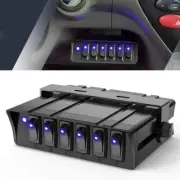 6-Gang Rocker Switch Box Toggle Switch Panel for Jeep Boat Truck 4WD SUV 12V-24V