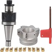 ANKROYU BAP400R-80-27-6-Flute Face Mill Cutter, Flute Milling Cutter, High Hardness Inserts for Steel and Wood Working, Grinding, Carving (-1011200028812)