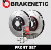 FRONT BRAKENETIC Premium Slotted Brake Rotors + Ceramic Pads 55.51052.52 (for: Kia)