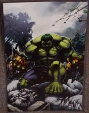 Marvel Incredible Hulk vs Wolverine & Wendigo Glossy Art Print 11 x 17 In Sleeve