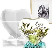 Heart Photo Frame Mold | Heart Silicone Epoxy Casting Moulds,Silicone Picture Frame Mold for Cake Decorating Sugar Gum Paste Chocolate Cookies Resin