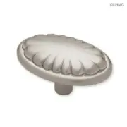 (12-Pack) 1-9/16" Oval Shell Knob Satin Nickel