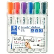 Staedtler Lumocolor Whiteboard Markers Bullet Assorted 6 Pack