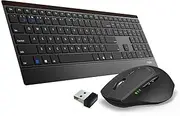 Wireless Keyboard and Mouse Combo, RAPOO 9500M Multi-Device Wireless Keyboard and Mouse Combo, Portable Ultra-Slim Keyboard and Mouse Set, Computer Keyboard for Windows 10/Android/Mac OS