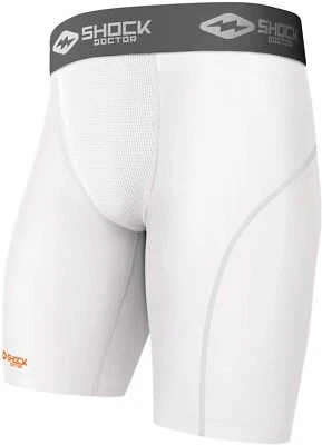 Shock Doctor Compression Shorts with Cup Pocket Supporter (Cup NOT included)
