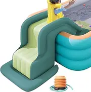 Pool Slide for Above Ground Pools - Outdoor Waterpark Anti-Tipping Slides Fun Toy - Water Slides for Inflated Pools for Inground or Above Ground Pools Catcoq