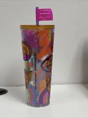 Starbucks + Tim Singleton Peace Rainbow Pride Cold Cup Tumbler 24 oz
