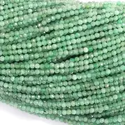 Tacool Natural Faceted Emerald Round 2mm Genuine Gemstone Jewelry DIY Making Loose Beads (Emerald)